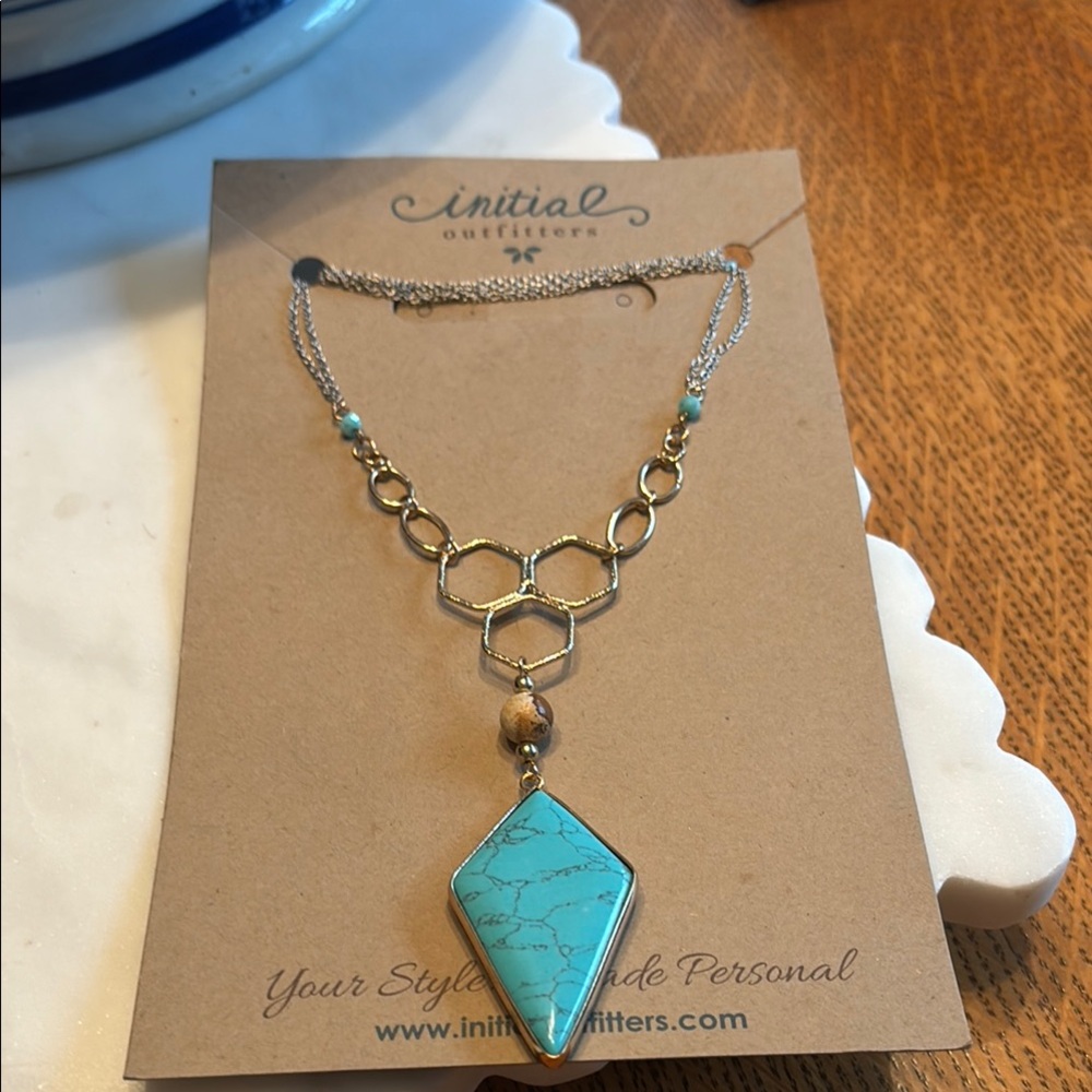 Silver and Turquoise Necklace